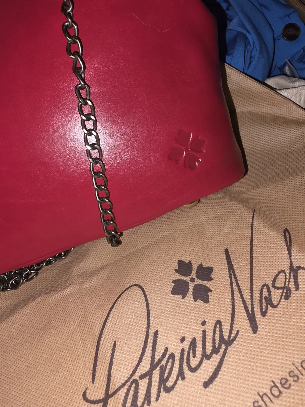 Patricia Nash Red Leather Crossbody Bag